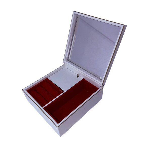 Vintage Japan Musical Jewelry Box Mother Goose ABC XYZ Nursery Theme Plastic 80s - Picture 6 of 7